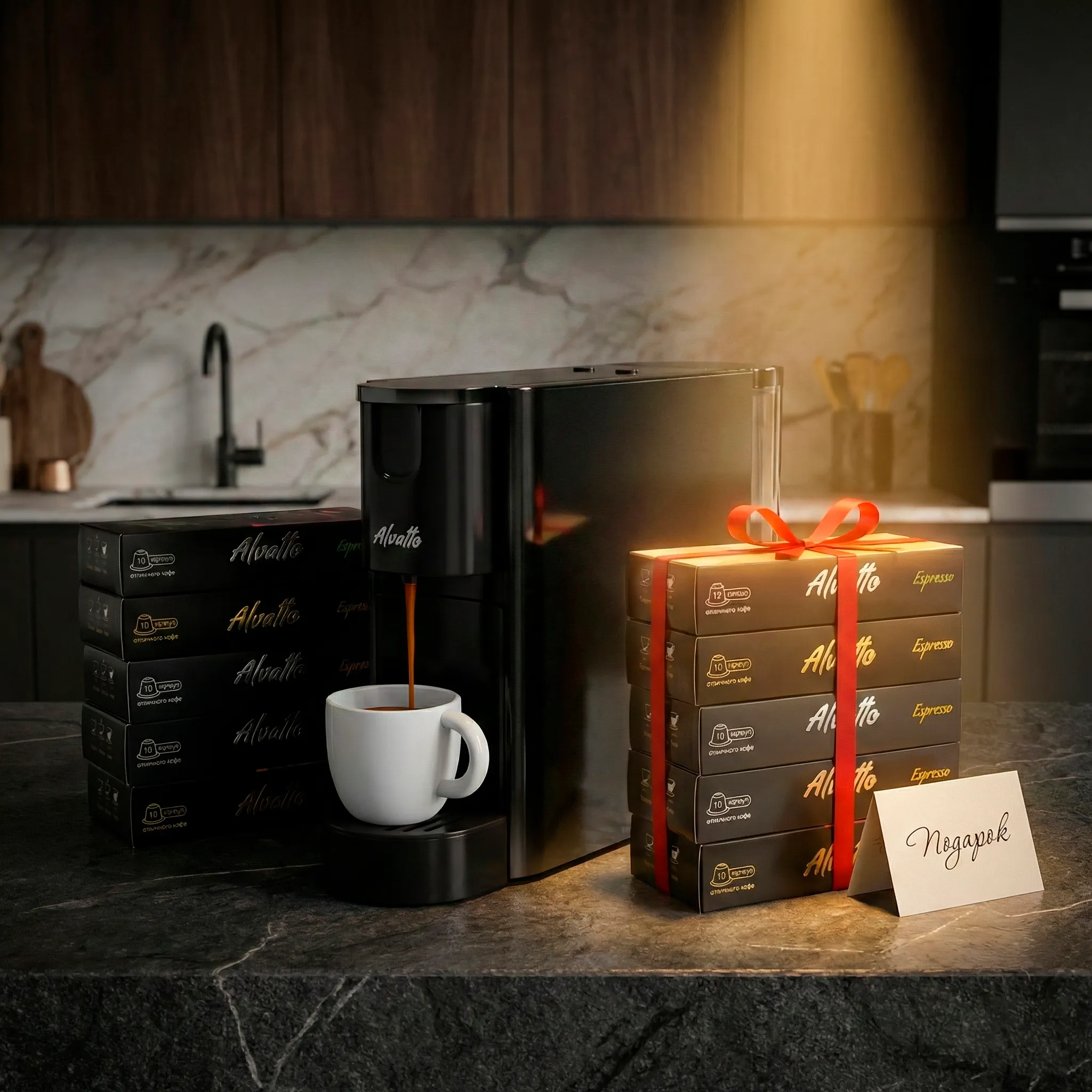 Комплект Alvatto Solo Black + 100 капсул (Второй набор в подарок)