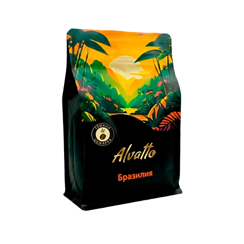 Кофе в зернах Альватто Бразилия, 250г, темная обжарка, 100 % арабика
